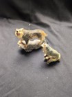 Set Of 2 Howling Wolf Resin Figurines Collectible Wildlife Decor