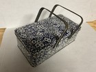 Blue And White Floral Tin From Italy