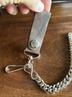 Harley Davidson Bikers Chain Brown Leather Silver Chain And Clip