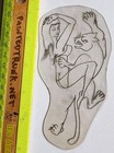Original 70s Vintage Kevie Pinup Black Panther Tattoo Flash Acetate Stencil 2x5