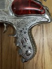 Vtg 1950s 60s Bcm Space Outlaw Silver Metal Atomic Scifi Pistol Cap Ray Gun Prop