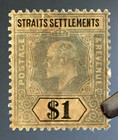 Malaya 1905 Straits Settlements Kevii  1 Mng Wmk Mcca Sg 136 M4018