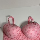 Pink Victoria s Secret Balconette Underwire Lace Floral Bra Set Pink 38ddd