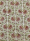 Pottery Barn 18    Garden Floral Pillow Cover  Off White W  Sage Green   Muted Red