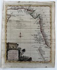 India Coast Of Persia Malabar Hindoostan 1770 Rare Periodical Decorative Map