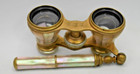 Marchand Opera Glasses W  Handle Lorgnette Paris Mother Of Pearl  1890s E n g 