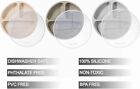 Food Grade Silicone Baby Plates Stay Put  Toddler Plate Bpa Free 3 Pk W lids