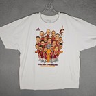 Adidas T-shirt Mens 2xl White 2016 Nba Champions Cleveland Cavaliers Caricature