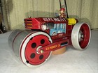 Vintage Yonezawa Tin Litho Road Roller Us Pioneer No  117 Tractor Made In Japan
