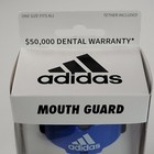 Adidas Mouth Guard One Size Fits All Tether Included Blue   White New In Box