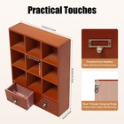 Wooden Display Shelves Vintage Wooden Display Organizer W  2 Drawers 9 Cube Usa
