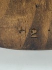 Vintage Turned Wood Millinery Hat Form Block Mold W handle   Stamped 22