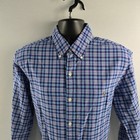 Ralph Lauren Dress Shirt Button Down Long Sleeve Slim Fit Blue Plaid Men Xl 4856