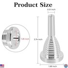 Rowell 67c4 Silver-plated Brass Tuba Mouthpiece - Ideal For Beginners   Pros