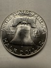 1961-d Franklin Half Dollar 90  Silver Bu Luster Nice Eye Appeal