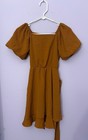 Fall Speechless Girls Brown Puff Sleeve Dress Size 12
