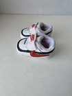 Nike Vintage Baby Low Top Leather Sneaker Hook   Loop White black red 1c Eu16