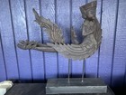 Set Of 2 Antique Thai Wooden Hand Carved Garuda Statue