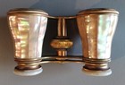 Vintage Mother Of Pearl Latour Paris Opera Glasses Original Leather Case