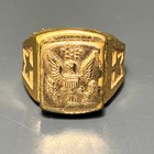 Vintage 1941 Lone Ranger Kix Cereal National Defenders Look-around Brass Ring