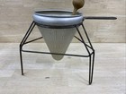 Aluminum Cone Colander With Food Stand   Wood Pestle Canning strainer sieve