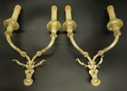 Large Pair Of Wall Sconces Louis Xvi Style Era 19th - Bronze - French Antique
