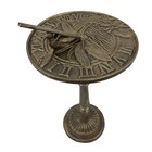 Zeckos Cast Iron Bronze Dragonfly Sundial Home Garden Decorative Sculpture