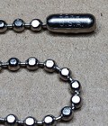 24  Silver Np Steel 2 4mm Flat Ball Bead Military Type Dog Tag Chain Usa Made