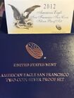 2012-s Proof   Reverse Proof American Silver Eagle 2-coin San Francisco Set
