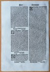 Saint Martina - Post Incunable Woodcut Leaf P  Natalibus - 1508