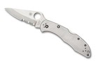 Spyderco Delica 4 Knife C11ps Combo Edge Vg-10 Blade Stainless Steel Handle