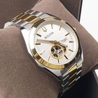 Men s Bulova Surveyor 98a284 Silver-gold Dial Two-tone Stainless Automatic Watch