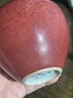 An Old Chinese Antique Red-glazed Apple-shaped Brush Washer