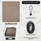 2 Pcs 90  Sun Shade Cloth With Grommets 10  X 12  Pergola Shade Patio Replacemen