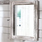 Large Wall Mirrors With Rustic Wood Framed 28 x20  Rectangle Decorative Hanging 
