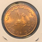 1973 ah1393 10 Dirhams State Of Qatar High Grade Coin-km 1-hamad Bin Khalifa