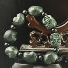 China Natural Jade Hand Carved Jade Buddha Beads Bracelet Q