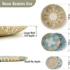 Coyacool Hanging Woven Wall Basket Decor - Wicker Wall Baskets Decor Boho Flat 5