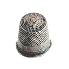 Sterling Silver Thimble  Vintage Oxidized  Hallmarked  Slightly Bent  2 7 Grams