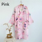 Lady Bathrobe Japanese Night Robe Sleepwear Kimono Dress Gown Retro Yukata