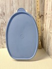 Vtg Tupperware Ham Turkey Roast Keeper Storage Container 3 Pc Blue Lid Free Ship