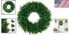 17  Green Boxwood Wreath - Elegant Spring Summer Door Decor  Indoor   Outdoor