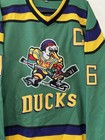Charlie Conway  96 The Mighty Ducks Movie D-5 Sewn Fight Strap S Hockey Jersey