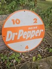 Vintage Dr Pepper Porcelain Sign Old Bevrage Advertising Soda Pop Food Store