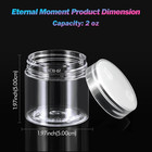36 Pack 2 Oz Plastic Jars Clear Cosmetic Container With Lids