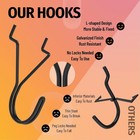 Huhole Pegboard Hooks  J-hook  1 Inch Black Hooks 40 Pack  Ideal Display Pegs Fo