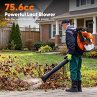 Leaf Blower 75 6cc 2-stroke Backpack Gas Powered Leaf Blower 847cfm 236 Mph