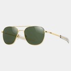 Pilot Aviator Sunglasses Men Polarized Uv400 Photochromic Glass Lens Square