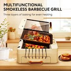 second-hand  3-in-1 Smokeless Bbq Grill