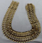 Vintage Gold Tone Wide Statement Belt Disc Link Cleopatra Disco Glam 31    1970   s